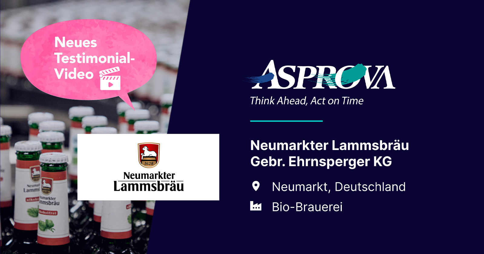 Neues Testimonial-Video: Neumarkter Lammsbräu X Asprova APS