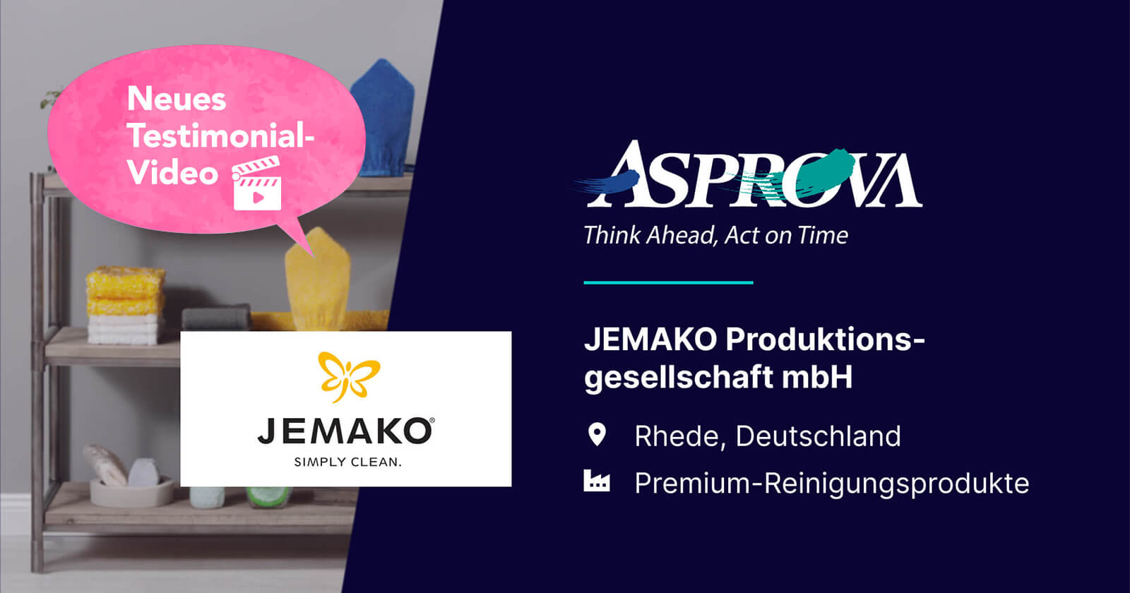 Neues Testimonial-Video: Jemako X Asprova APS