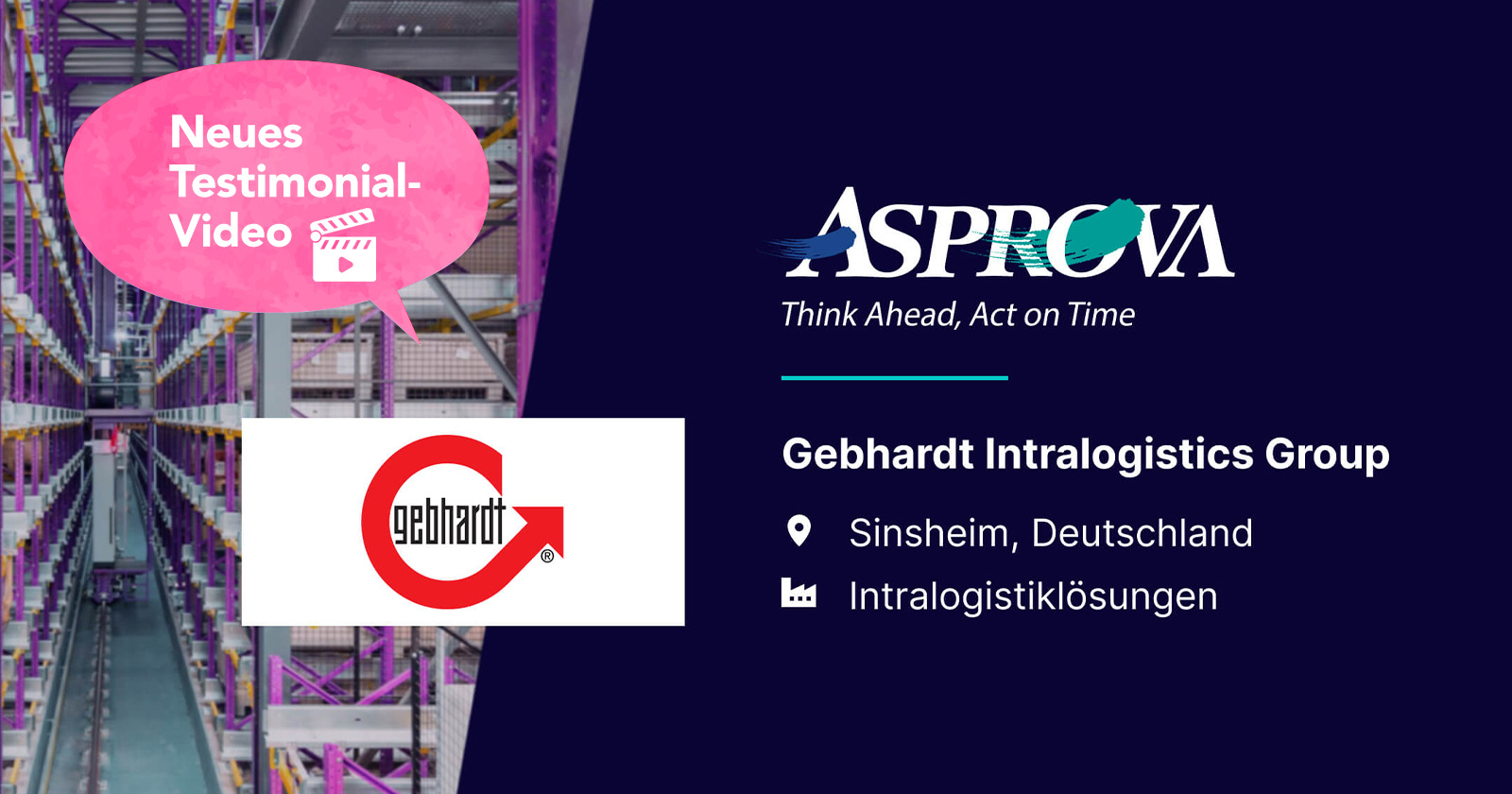 Neues Testimonial-Video: Gebhardt x Asprova APS