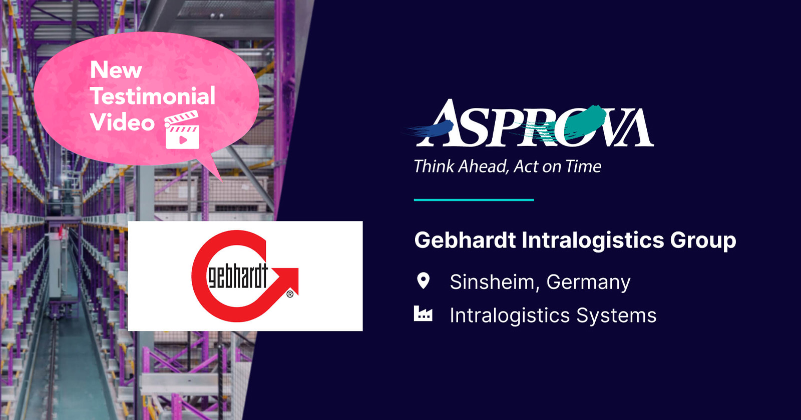 New Testimonial Video: Gebhardt x Asprova APS