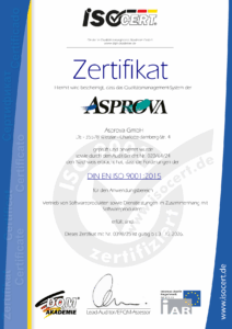 ISO9001 Zertifikat